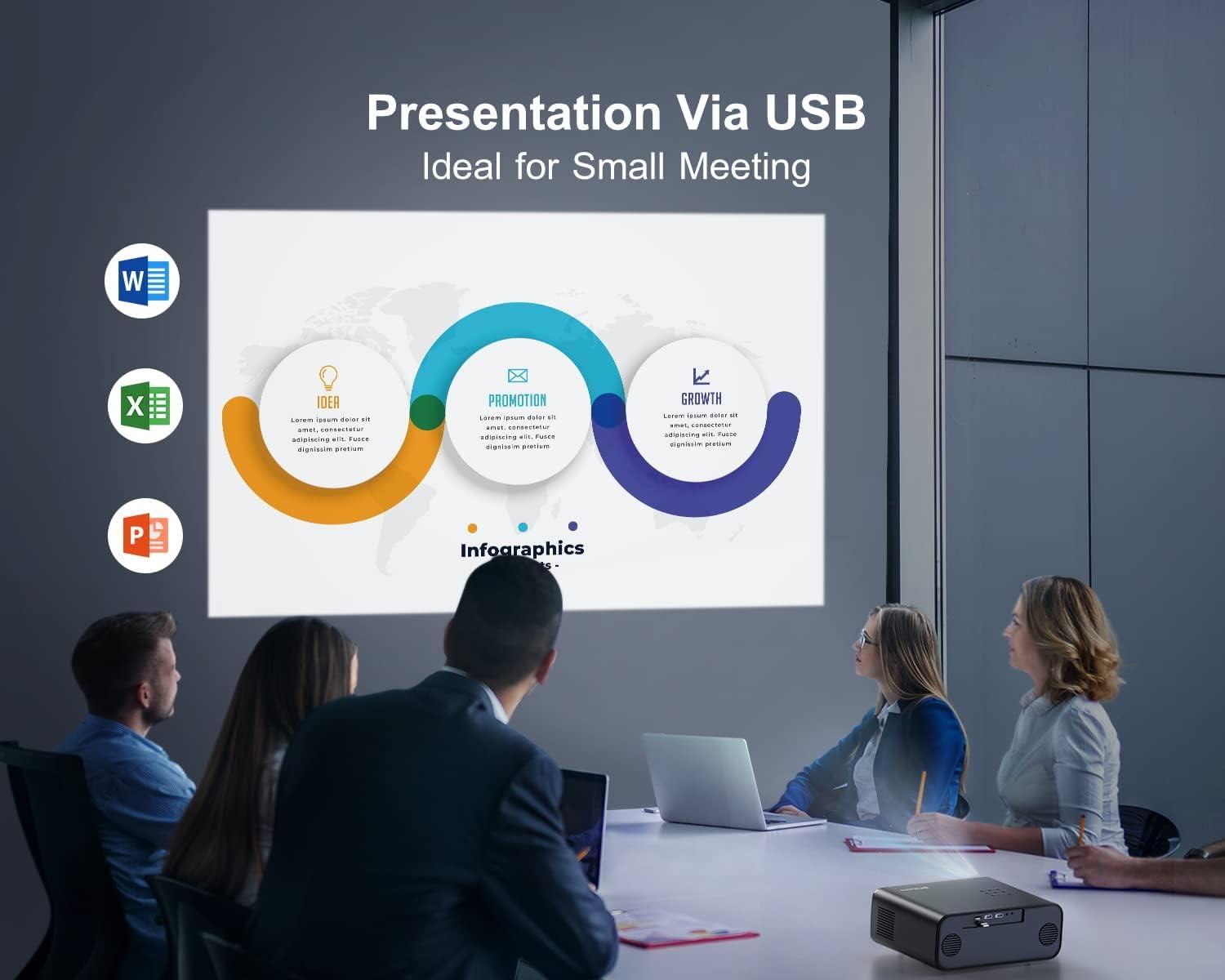 WiMiUS [Auto Focus/4K Support] Projector with WiFi 6 and Bluetooth 5.2, 600ANSI Native 1080P Outdoor Movie Projector, WiMiUS P62 Auto 6D Keystone & 50% Zoom, Smart Home Projector for iOS/Android/TV Stick