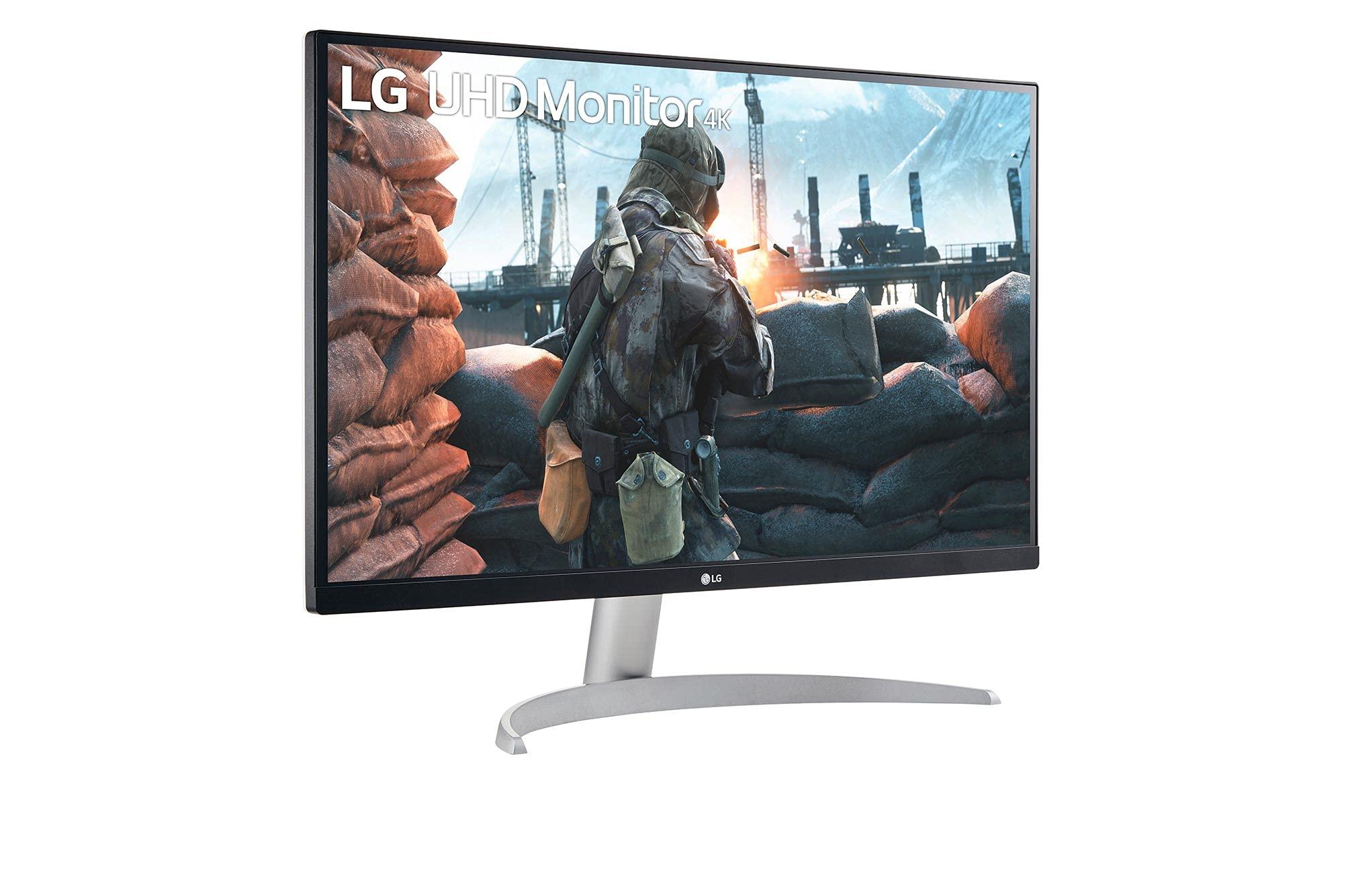 LG LG 27UP600-W 27" 4K UHD IPS Monitor, DCI-P3 95%, 5ms (GTG), HDMI, VESA DisplayHDR 400, AMD FreeSync, Black Stabilizer, OnScreen Control, Reader Mode, White