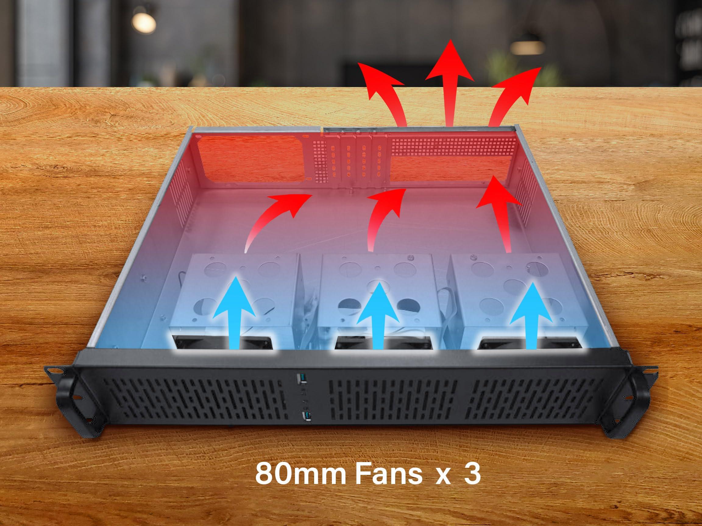 Rosewill Rosewill 2U Server Chassis Rackmount Case | 4 3.5\" HDD Bays | Micro-ATX Compatible |3 x 80mm PWM Fans | 2X USB 3.0 | Silver/Black - RSV-Z2600U