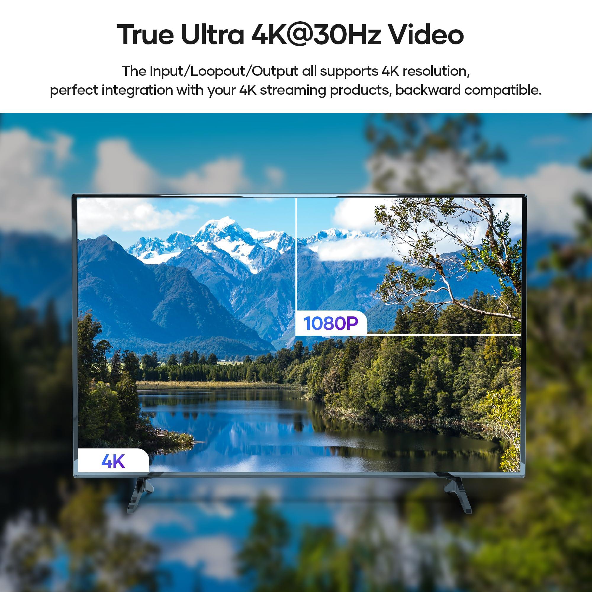 ChwFio Wireless HDMI Transmitter and Receiver 4K:,490FT Wireless HDMI Extender Plug&Play,2.4/5GHz Wireless Video Transmission System for Streaming Video/Audio/File from PC/Laptop/STB to Monitor/TV