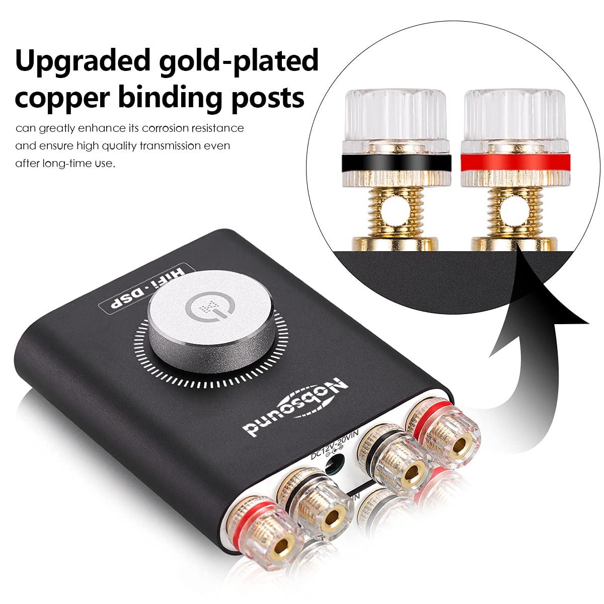 Douk Audio Nobsound NS-20G 200W Mini Bluetooth 5.0 Power Amplifier 2.0 Channel Wireless Receiver Hi-Fi DSP Stereo Headphone Audio Amp LED Display