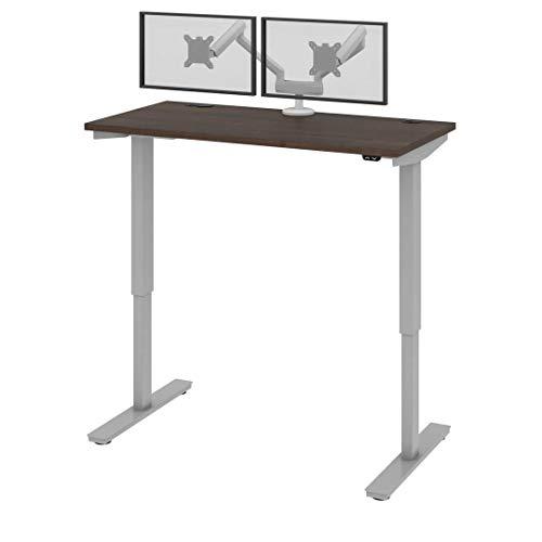 Bestar Bestar Upstand Standing Desk with Dual Monitor Arm, Ergonomic Electric Table for Home Office, 48W x 24D, Antigua