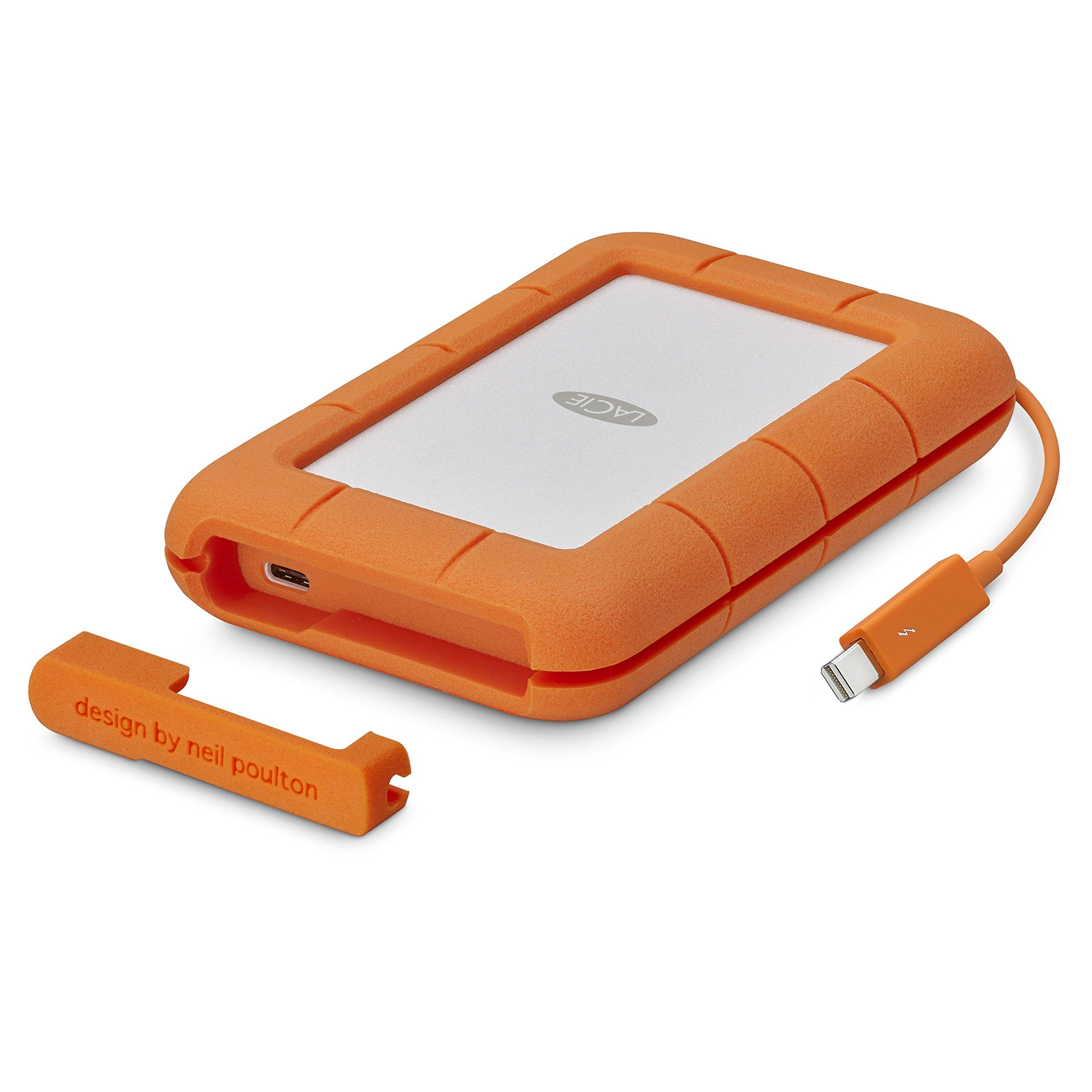 LaCie LaCie Rugged USB-C, 5TB, Portable External Hard Drive, Drop, Shock, Dust, Rain Resistant, for Mac & PC (STFR5000800)
