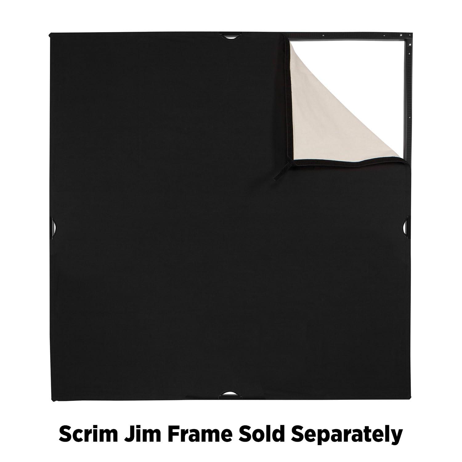 Westcott Westcott Scrim Jim Cine Unbleached Muslin/Black Fabric (4\' x 4\') for Commercial Photography and Filmmaking