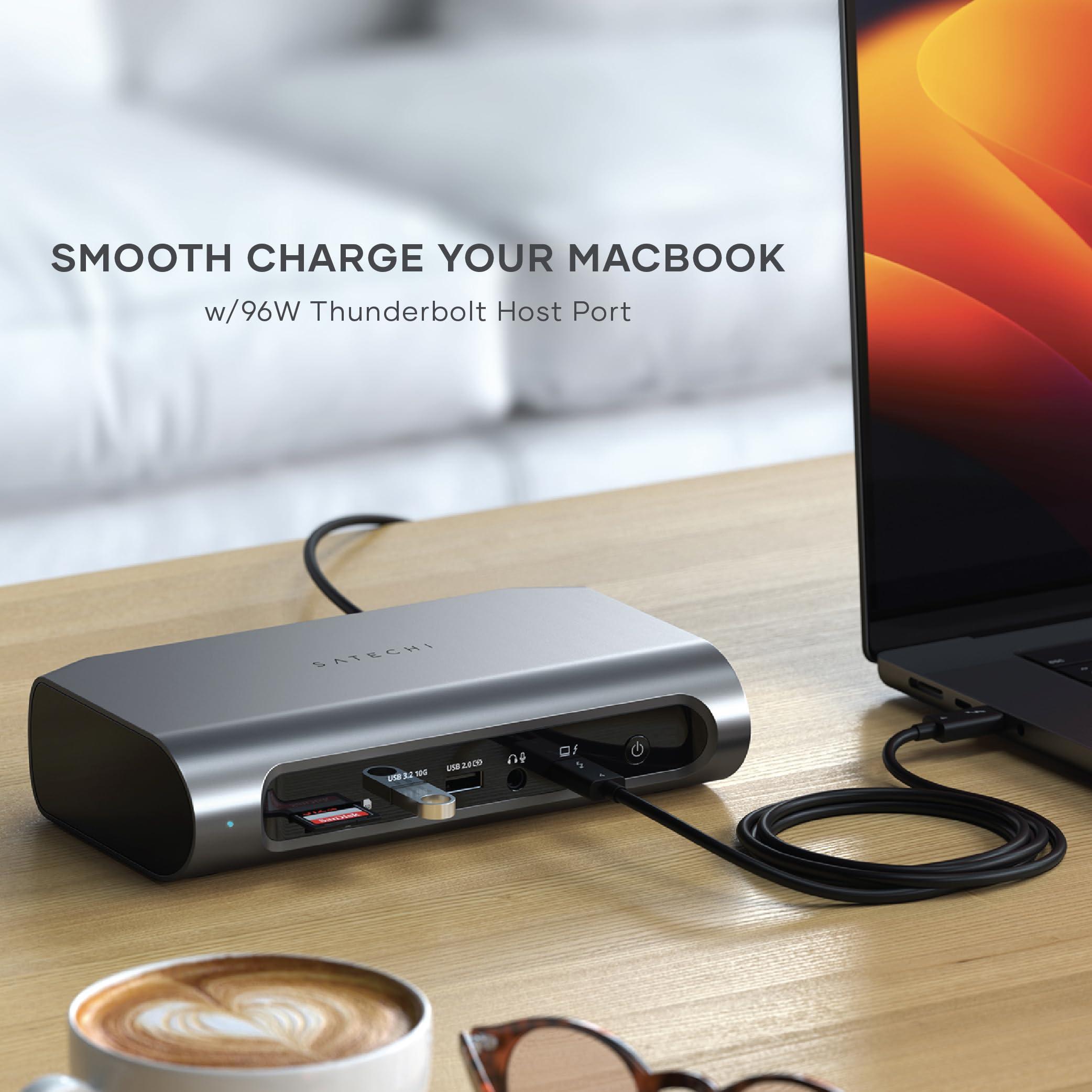 Satechi Satechi Thunderbolt 4 USB C Docking Station Multiport, 16 Ports, 96W PD Charging, up to 4 Screens 4K/60Hz, USB C Data and PD, 6 USB-A Ports, Micro/SD Card Readers, 2.5Gpbs Ethernet, for Mac/Windows