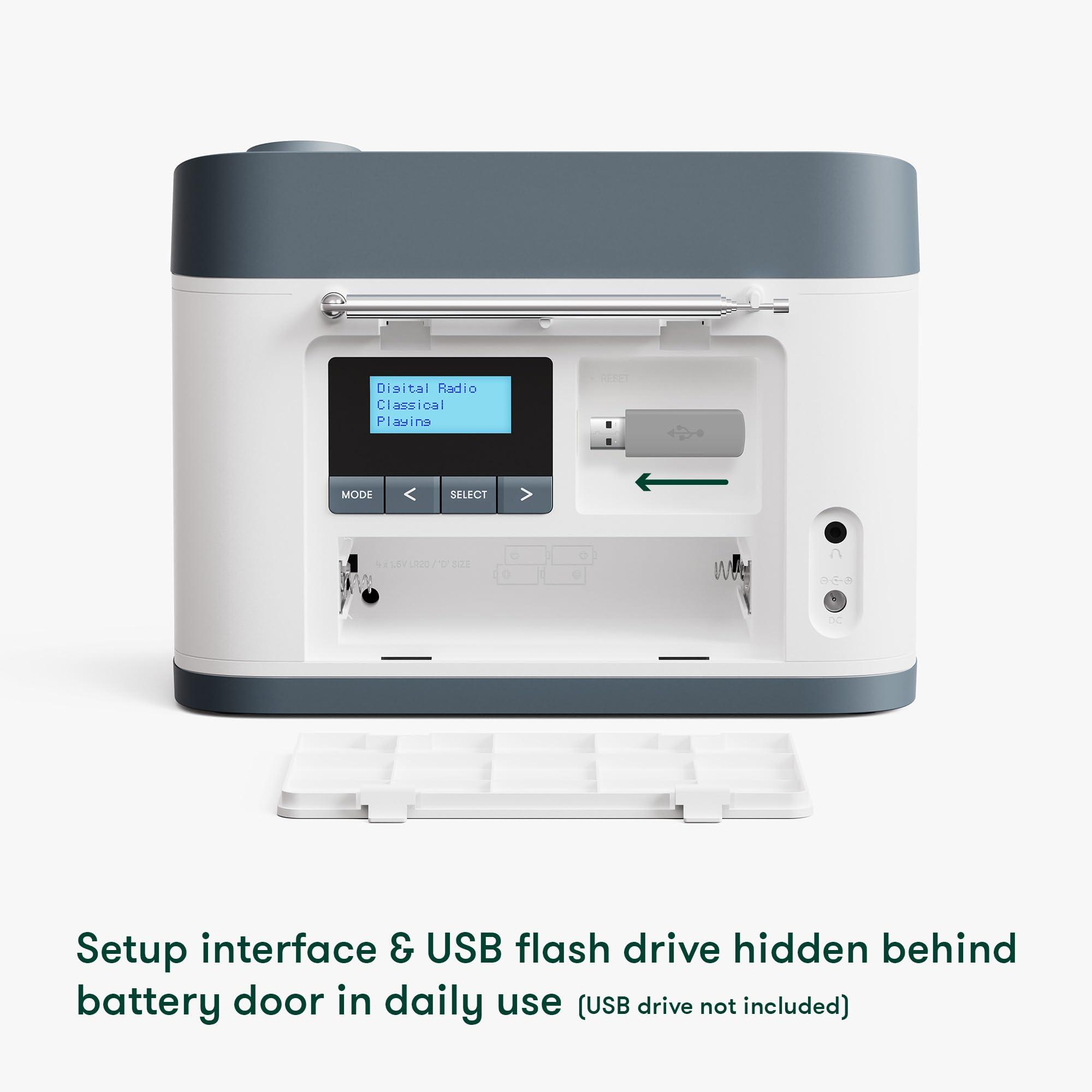 Relish Relish - Simple Portable FM Radio and MP3 Music Player for Seniors, Elderly or Visually Impaired Large Buttons, Simple Design, Easy to Use