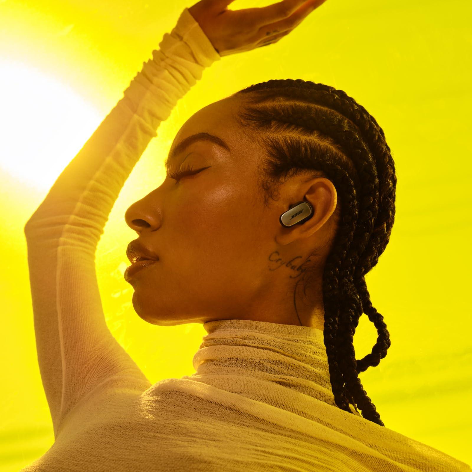 Bose Bose QuietComfort Ultra Bluetooth Earbuds, Wireless Earbuds with Spatial Audio and World-Class Active Noise Cancellation, Deep Bass, Up to 6 Hours of Playtime, Black