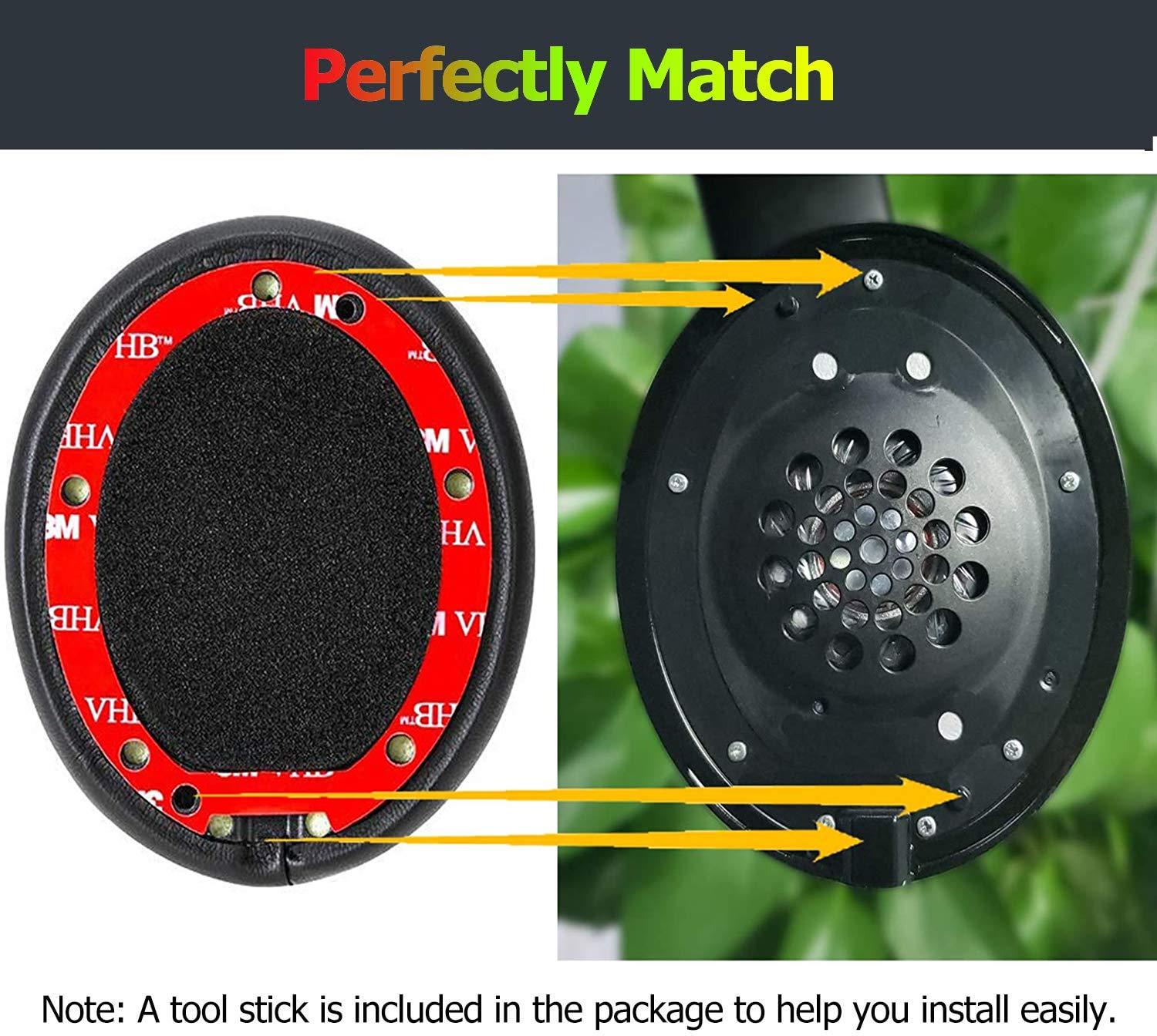 BUTIAO Beats Studio 3 Ear Pads, BUTIAO Replacement Protein Leather Earpads Memory Foam Ear Cushion Cups Repair Parts for Beats Studio 3 Studio 2 Wireless Wired Headphones by Dr.Dre (ShadowGray)