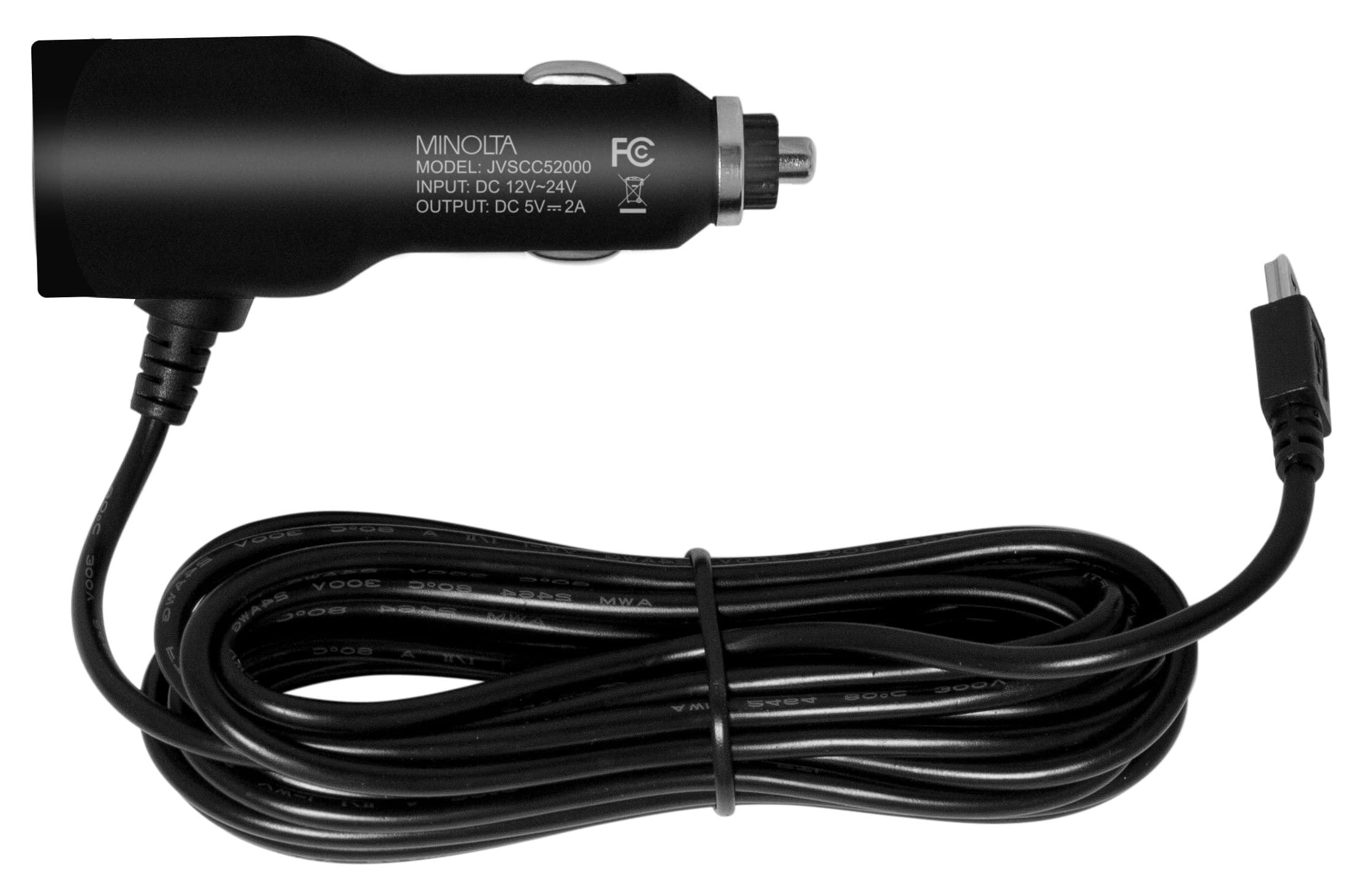 Minolta Minolta Dash Cam 1080p Full HD Car Camera with 4.0 LCD Monitor, 120 Wide Angle Lens, G-Sensor, Emergency Recording, Loop Video, USB Power, 12MP Photos, Parking Monitor (Black)