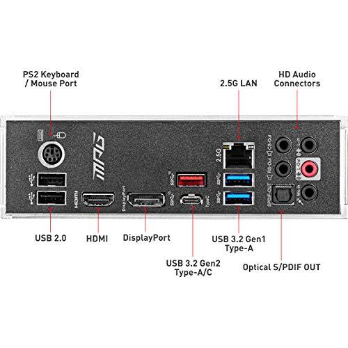 MSI MSI MPG Z490 Gaming Plus Gaming Motherboard (ATX, 10th Gen Intel Core, LGA 1200 Socket, DDR4, CF, Dual M.2 Slots, USB 3.2 Gen 2, 2.5G LAN, DP/HDMI, Mystic Light RGB)