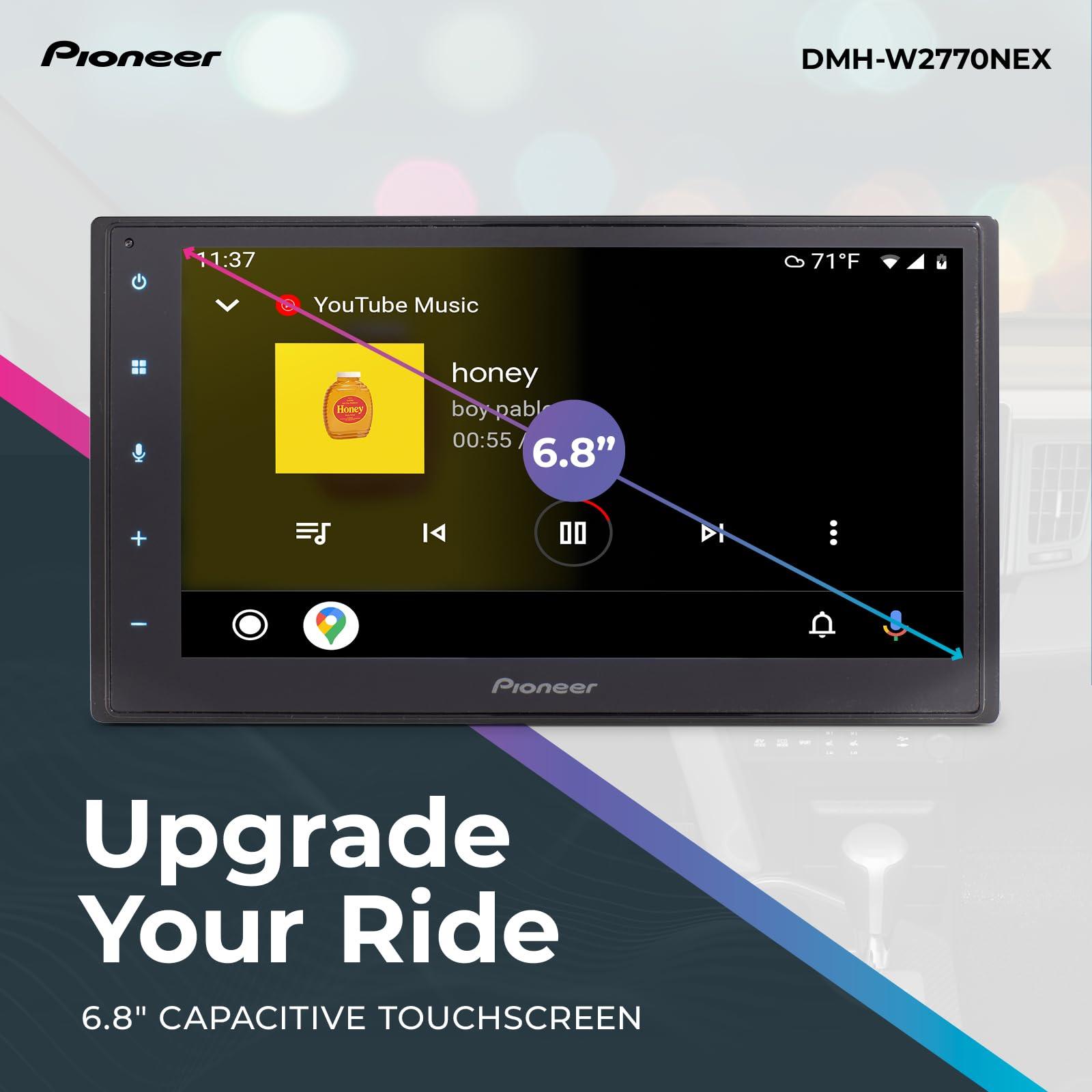 Pioneer Pioneer DMH-W2770NEX 6.8" Capacitive Touchscreen, Double Din Wireless & Wired Apple CarPlay & Android Auto, Bluetooth, Backup Camera, FLAC, Short Chassis, HD Radio