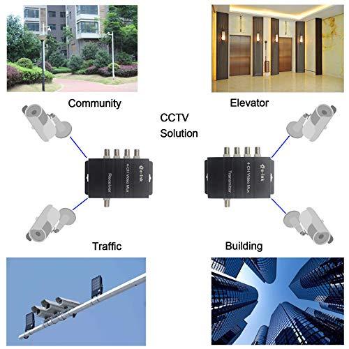 E-link E-link 4 Channel Video Multiplexer - 4Ch CCTV Video Multiplexer Over 1 Coaxial Cable for Standard Analog Cameras