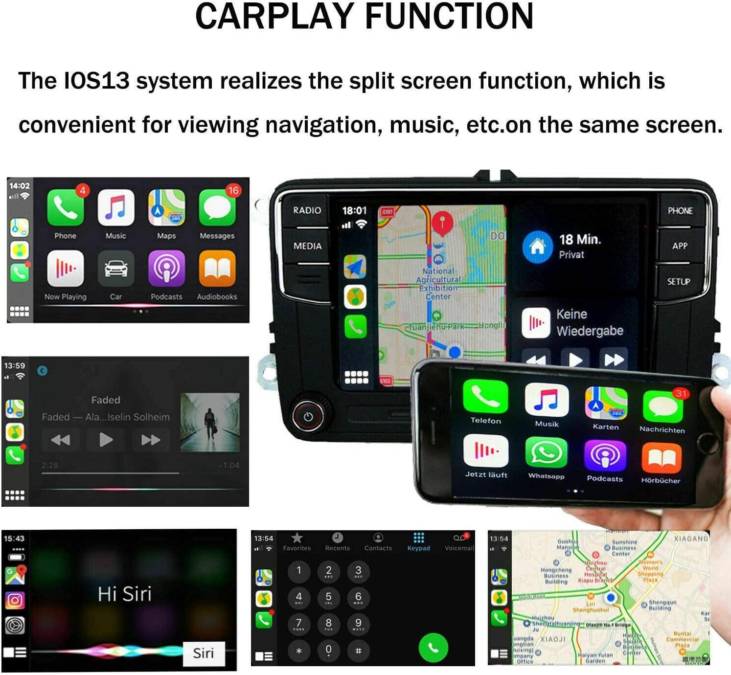 SCUMAXCON SCUMAXCON 6.5" RCD360 PRO RCD330 Carplay Androidauto Car Stereo Radio Bluetooth FM/AM USB for VW Golf 5 6 Passat Jetta Caddy T5 Tiguan CC Polo