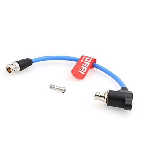 DRRI 12G SDI Protector Cable Galvanic-Isolators BNC Male to Right Angle BNC Female for ARRI Mini,RED Komodo (Blue)