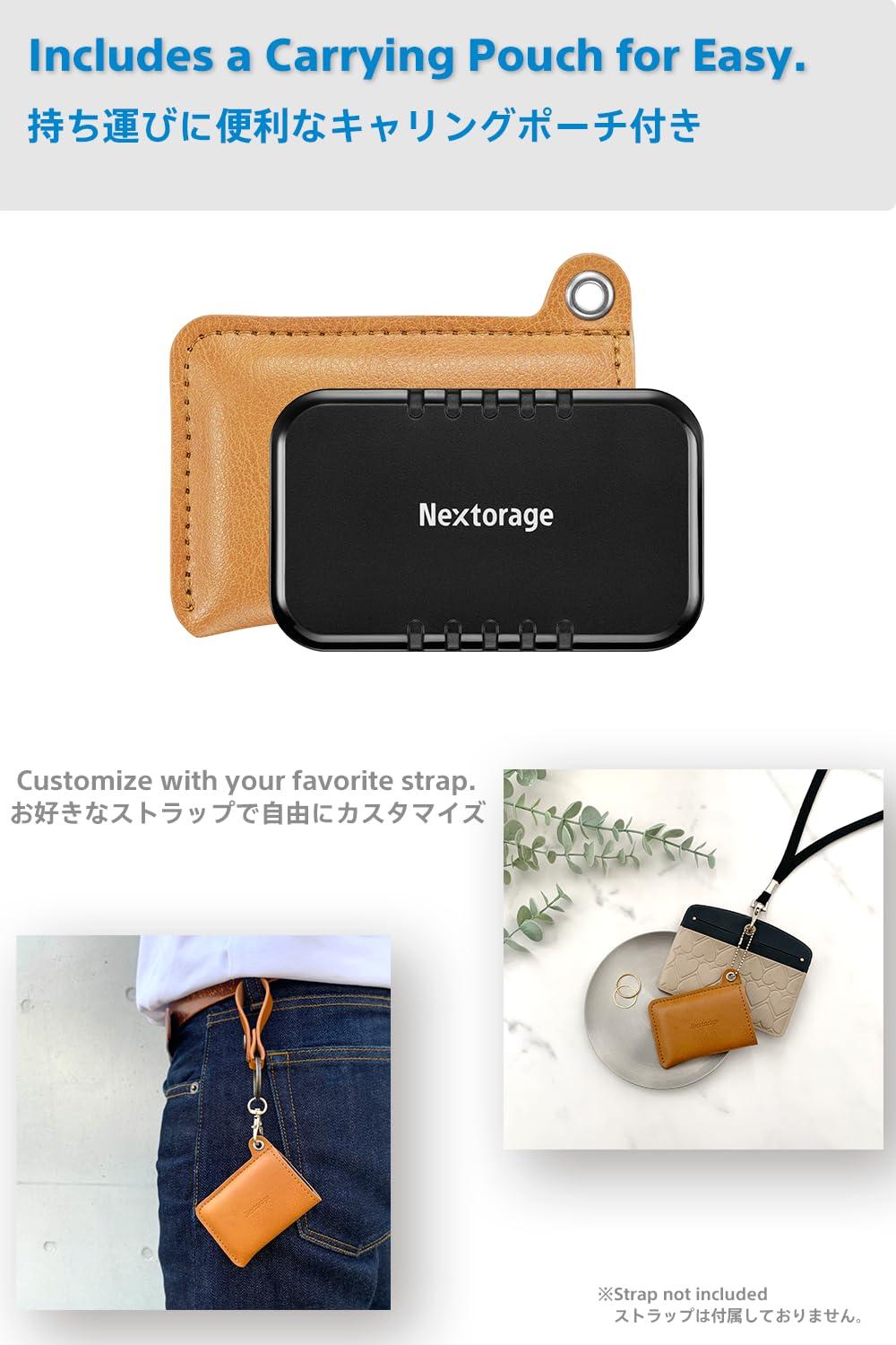 Nextorage Nextorage Japan 2TB USB3.2 Gen2 Poratable SSD NX-P2SE sereis Type-C Compact and Fast Speed (max Read 1000MB/s)