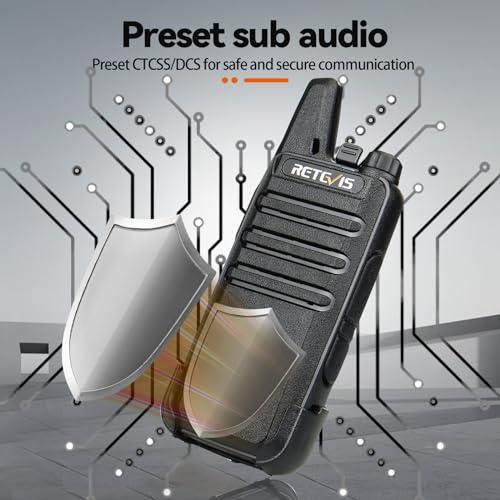 Retevis Retevis RT22 Two Way Radio Long Range Rechargeable,Portable 2 Way Radio,Upgrade Type C Handsfree Walkie Talkies for Adults Cruise Hiking Hunting Skiing(4 Pack)