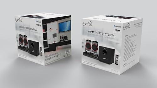 Supersonic Supersonic SC-35HT Home Theater System, w/ 2.1 Channel Speakers, Bluetooth, Multi-Zone DVD/CD Playback, HDMI Video Output, 32 Languages, Digital Zoom, NTSC/PAL Compatible, Subwoofer, Remote Control
