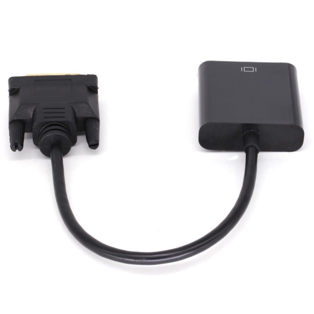 Housoutil Housoutil High Definition DVI to VGA Adapter Cable DVI Male to Female Converter for TV Computer Laptop Black