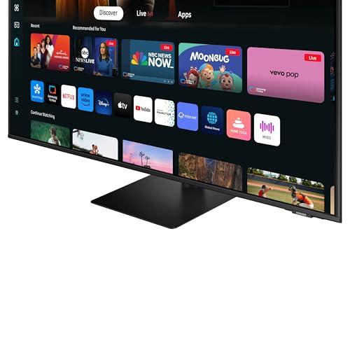 SAMSUNG SAMSUNG 43-Inch M7 (M70D) Series 4K UHD Smart Monitor, Speakers, HDR10, USB-C, Multiple Ports, Gaming Hub, SolarCell Remote, Vision Accessibility Tools, LS43DM702UNXGO, 2024, Black