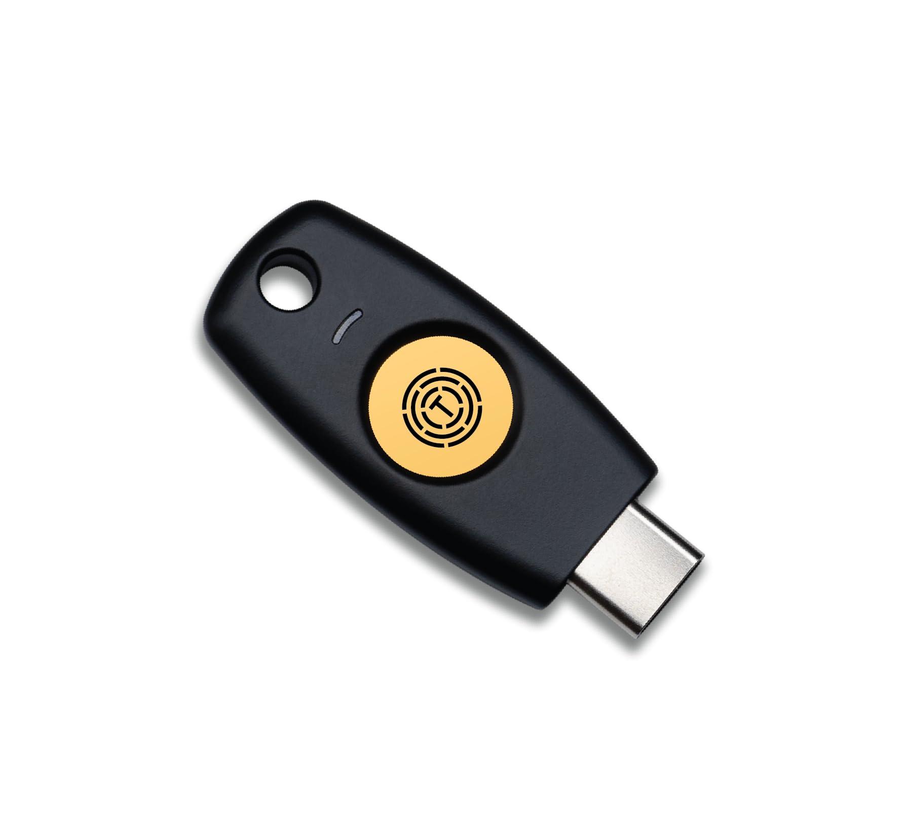 Trustkey FIDO2 U2F Security Key Passkey Two-Factor Authentication (2FA) USB Key Pin+Touch (Non-Biometric) USB-C Type TrustKey T120
