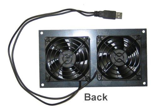 coolerguys coolerguys Dual 80mm USB Powered Cabinet Cooler for Cabinet & Home Theaters
