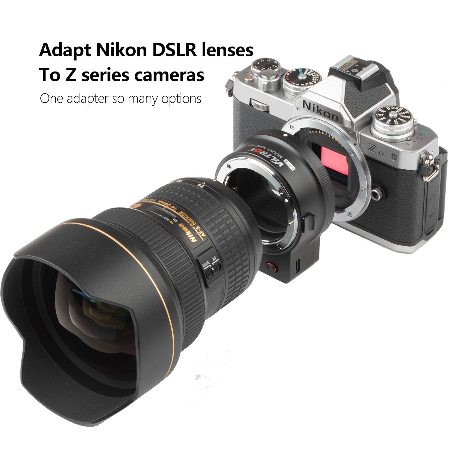 VILTROX VILTROX NF-Z Lens Mount Adapter Auto Focus Lens Mount Adapter Converter Control Ring for Nikon F Lenses to Nikon Z Mount Series Cameras Z5 Z50 Z30 Z6 Z6II Z7 Z7II Zfc Z8 Z6III Z7III