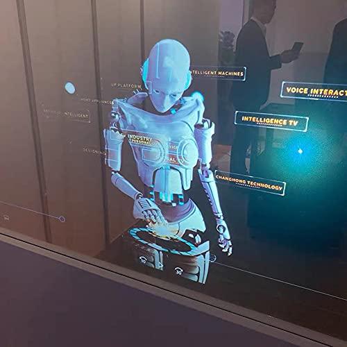 SW Holographic Rear Projection Film Self Adhesive Projector Sticker for Home Cinema, Exhibition Conference and Office Presentation, White, 60Inchx20Inch