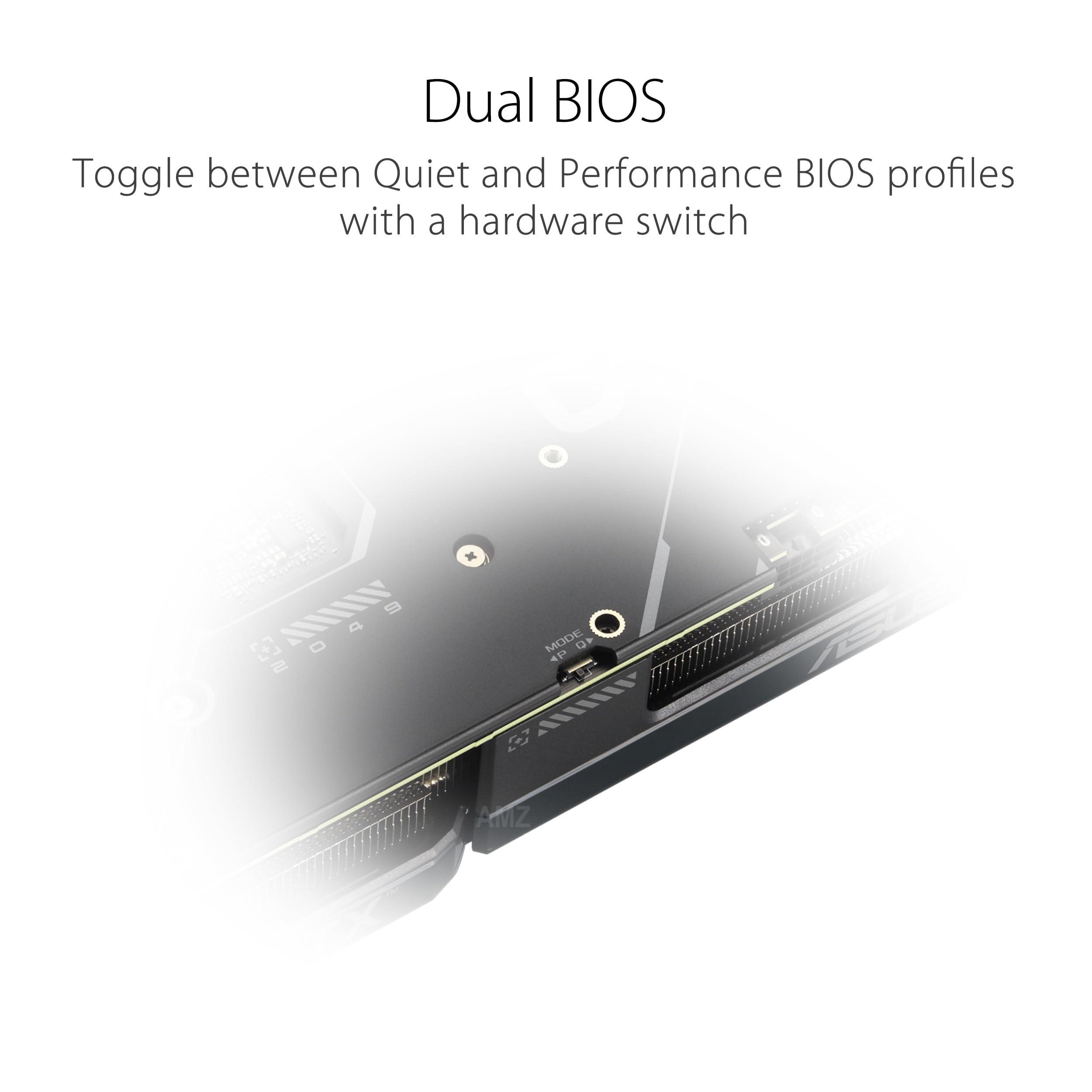 ASUS ASUS Dual GeForce RTX 4070 Super Graphics Card (PCIe 4.0, 12GB GDDR6X, DLSS 3, HDMI 2.1, DisplayPort 1.4a, 2.56-Slot Design, Axial-tech Fan Design, Auto-Extreme Technology, and More)