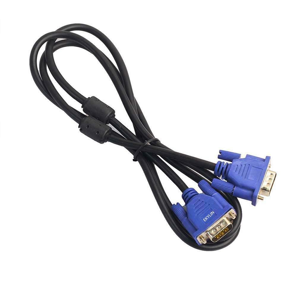 EKYLIN EKYLIN VGA Cable, 1.5m/5Feet Male to Male Video Extension Cable Adapter for Computer PC to Monitor Screen Projector with Socket Port