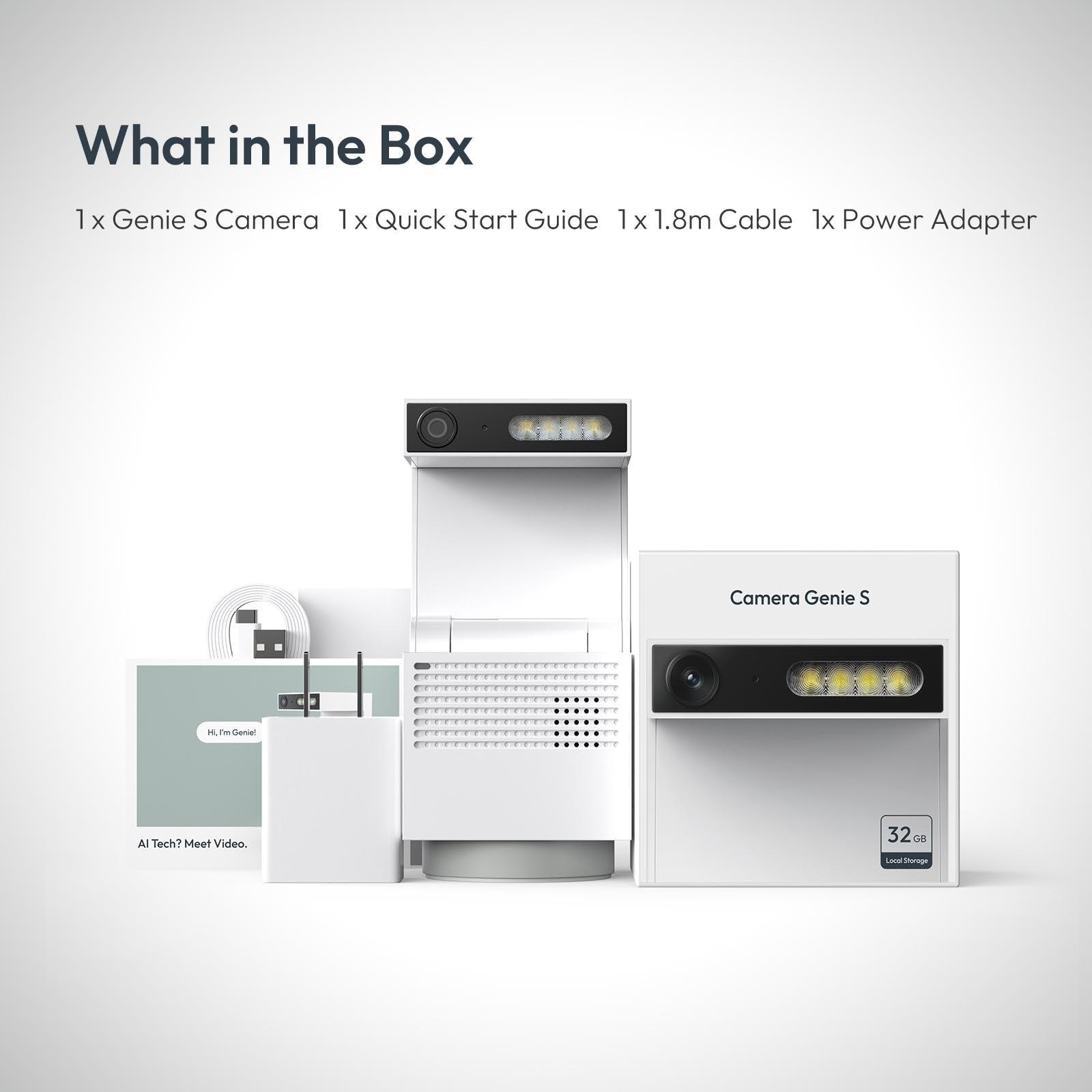 psync psync Genie S 2.7K HD Indoor Security Camera with 6X Zoom, 2-Way Audio, Privacy Protection, Motion Tracking for Baby & Pet, 350 Pan & 135 Tilt, 32GB Local Storage, Compatible with Alexa