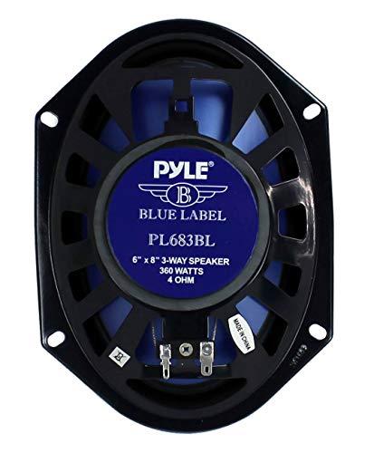 Pyle Pyle PL683BL 6x8" 720 Watt 3-Way Car Coaxial Audio Speakers Stereo - Blue