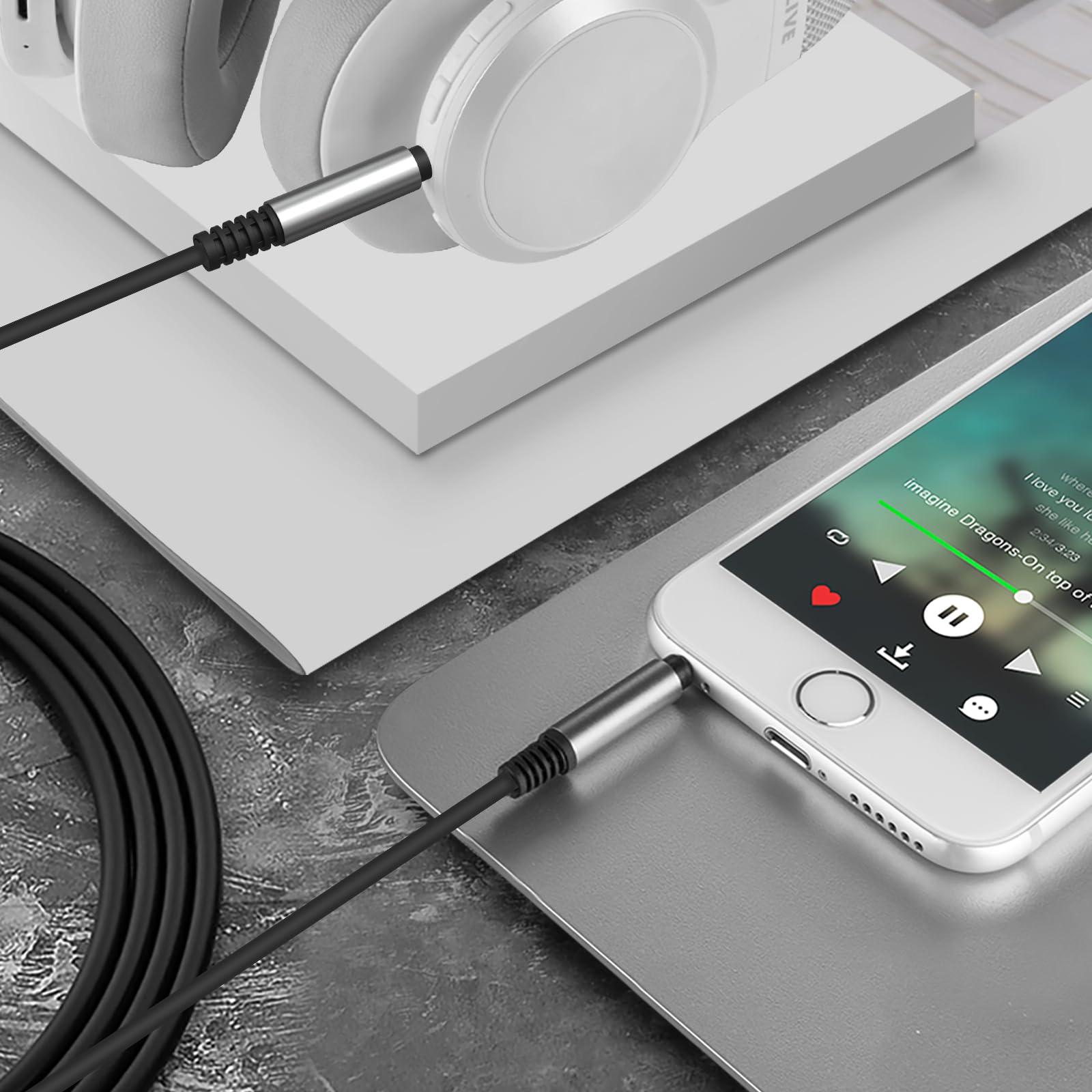 GEEKRIA Geekria Audio Cable Compatible with JBL Tune 770NC 760NC 750BTNC 720BT 710BT 700BT 660NC, Live 500BT Headphones Cable, 2.5mm to 3.5mm Replacement Stereo Cord (5.6 ft/1.7 m)