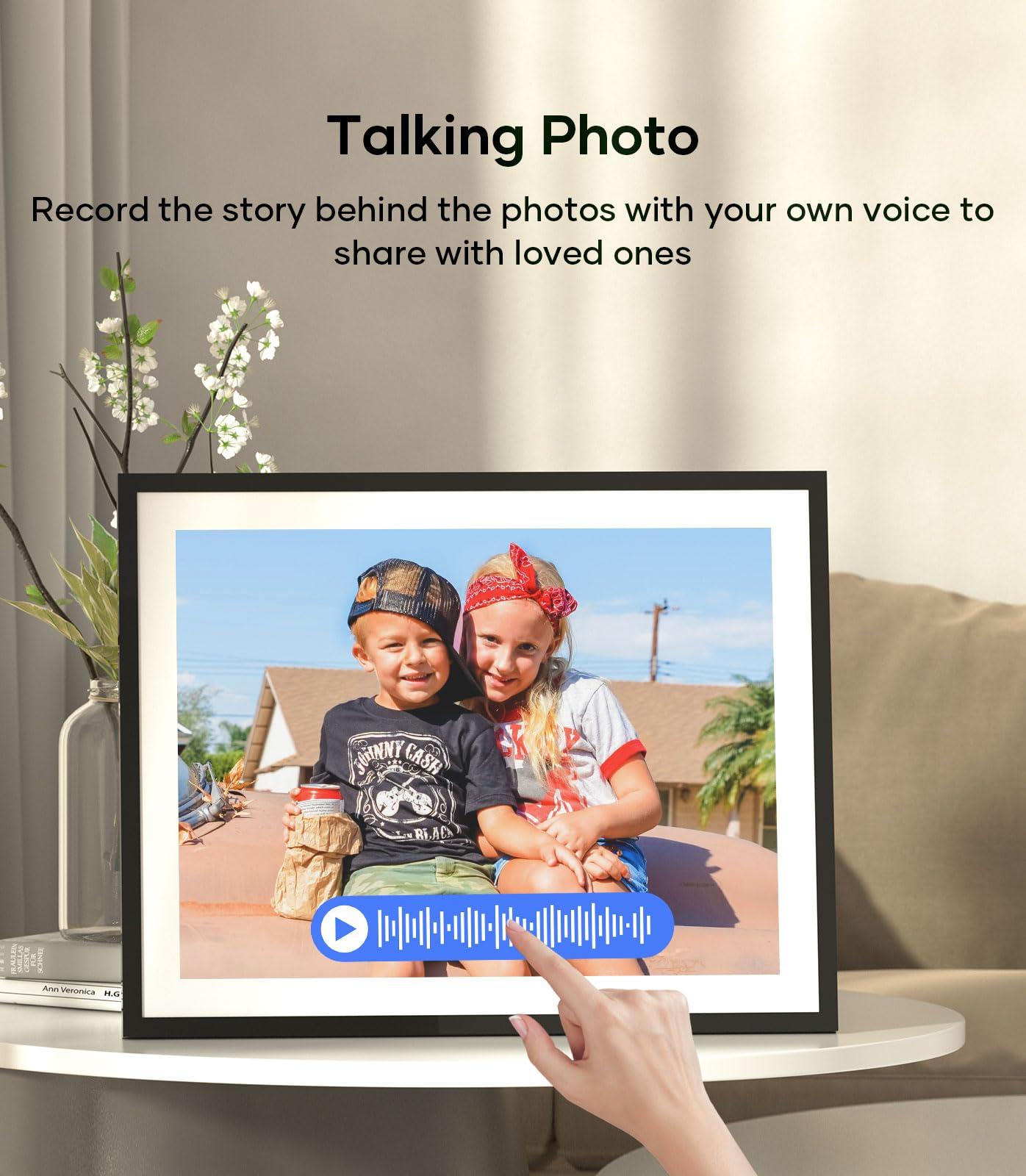 cozyla Cozyla Digital Picture Frame Large 17 Inch Digital Photo Frame Share Pictures via Email Google Photos Web Browser App Electronic Picture Frame Slideshow Free Unlimited Storage Video Picture Frame Mat