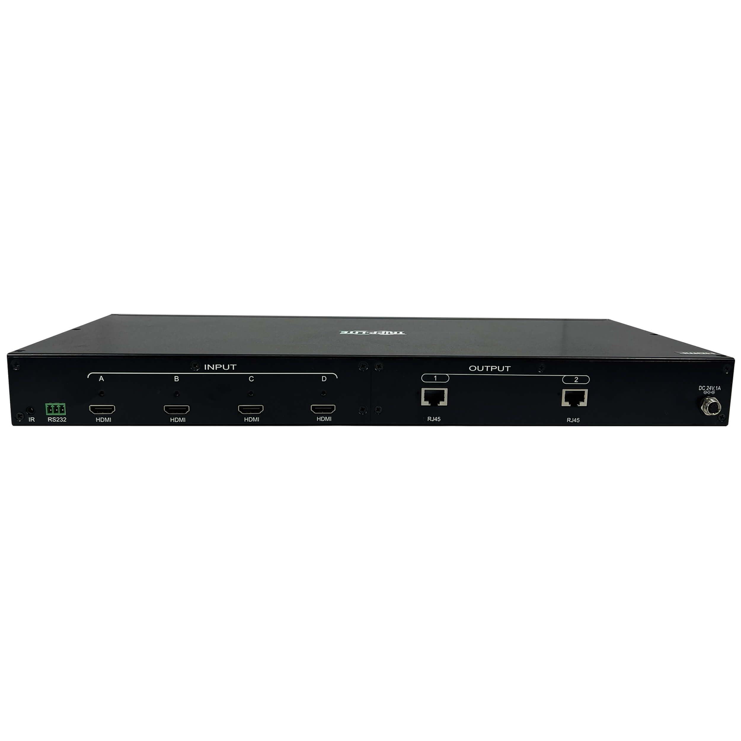 Tripp Lite Tripp Lite 4x2 HDMI Over Cat6 Matrix Switch Kit, 4K @ 60Hz Quality, Power over Cable (PoC), Includes 2X Pigtail Receivers Kit, Extend up to 230ft Away, TAA Compliant, 1-Year Warranty (B127A-4X2-BH2PH)