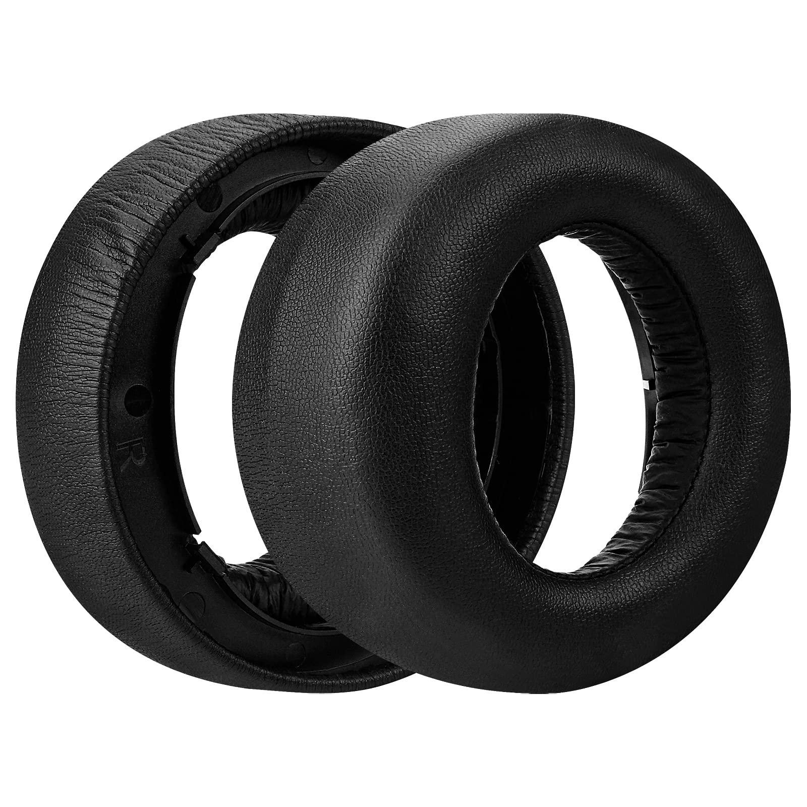 GEEKRIA Geekria Elite Sheepskin Replacement Ear Pads for Sony PlayStation 5 Pulse 3D PS5 Wireless Headphones Ear Cushions, Repair Parts (Black)