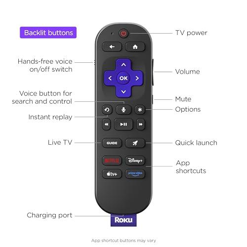 Roku Roku Smart TV 55-Inch Pro Series 4K QLED RokuTV with Backlit Roku Voice Remote Pro, Dolby Vision IQ, 120Hz Refresh Rate Live Local News, Sports, Gaming