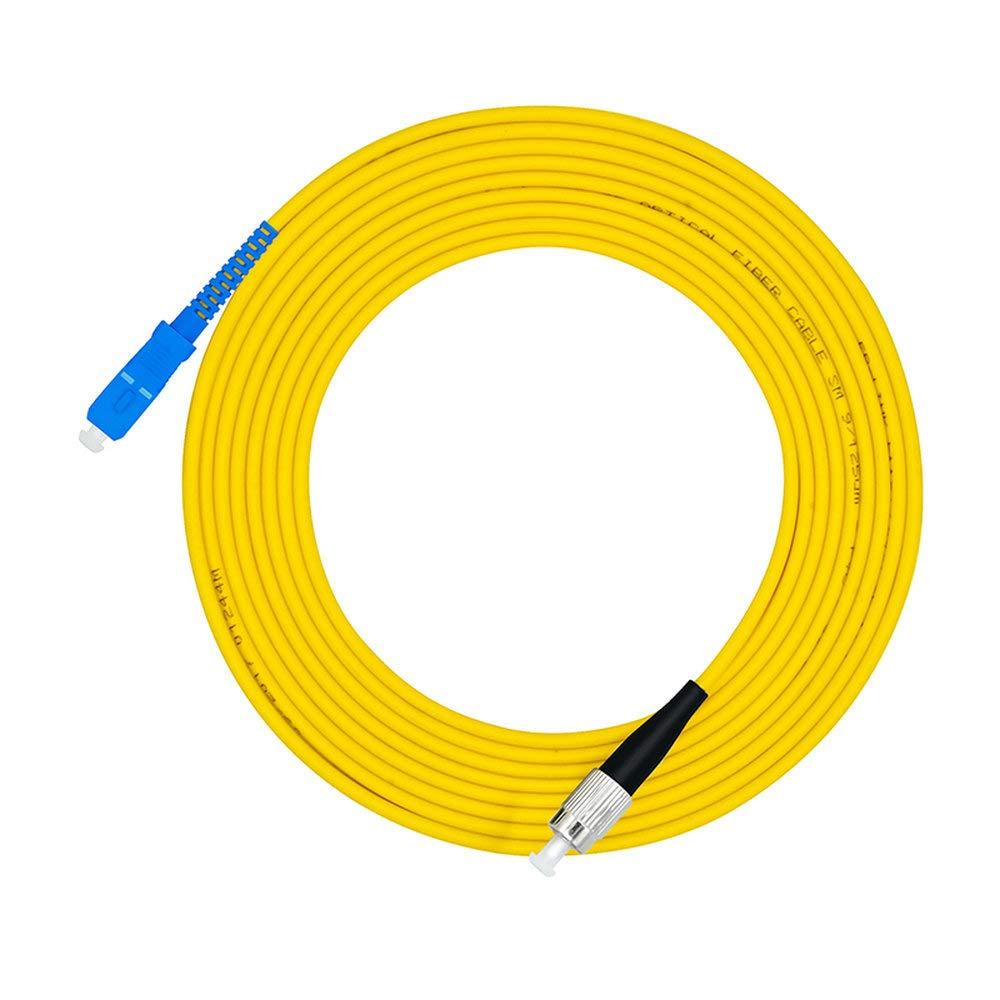 Jeirdus Jeirdus 50Meters 160ft SC to FC Fiber Optic Cable Jumper Optical Patch Cord Simplex Single-Mode 9/125 SC-FC