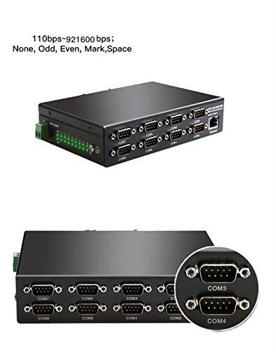 diewu diewu 8 Ports RS232 RS485 RS422 to Ethernet TCP/IP Converter Multiple Serial Device Server Switch Modbus Gateway