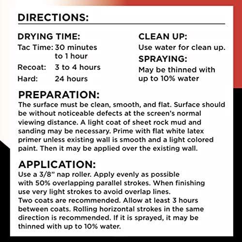 Digital Image Screen Paint Projector Screen Paint - High Definition, 4K, Ultra White - Quart