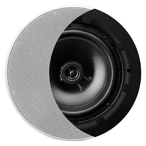 OSD Audio OSD 8" in Ceiling Speaker Pair 120W, Trimless Magnetic Grille, Pivoting Tweeter, Paintable Grille ACE800