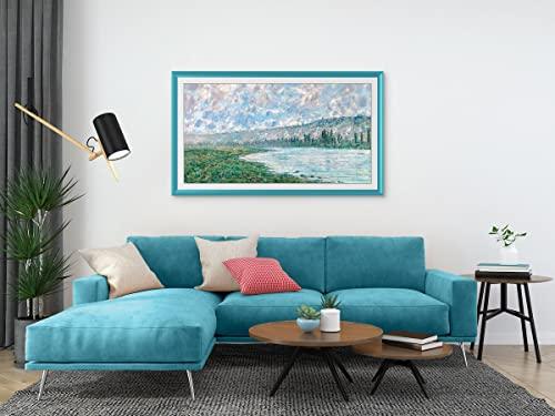 Frame My TV Frame My TV Deco TV Frames Alloy Prismatic - Turquoise Bezel Compatible ONLY with Samsung The Frame TV (32\", Fits 2021-2024 Frame TV)