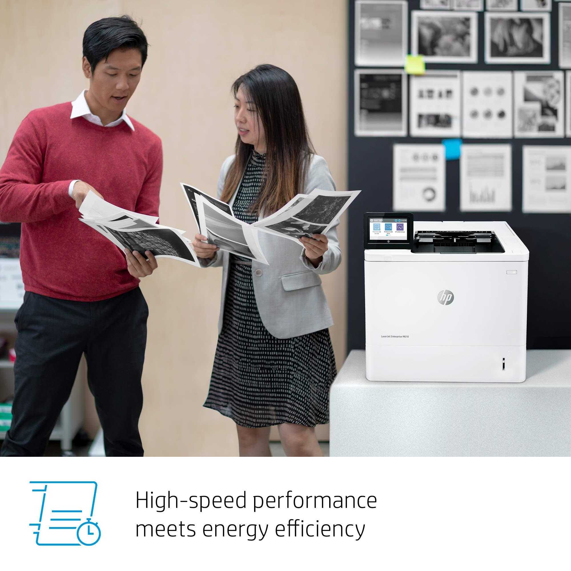 HP HP Laserjet Enterprise M610dn Monochrome Duplex Printer (7PS82A) (Renewed)