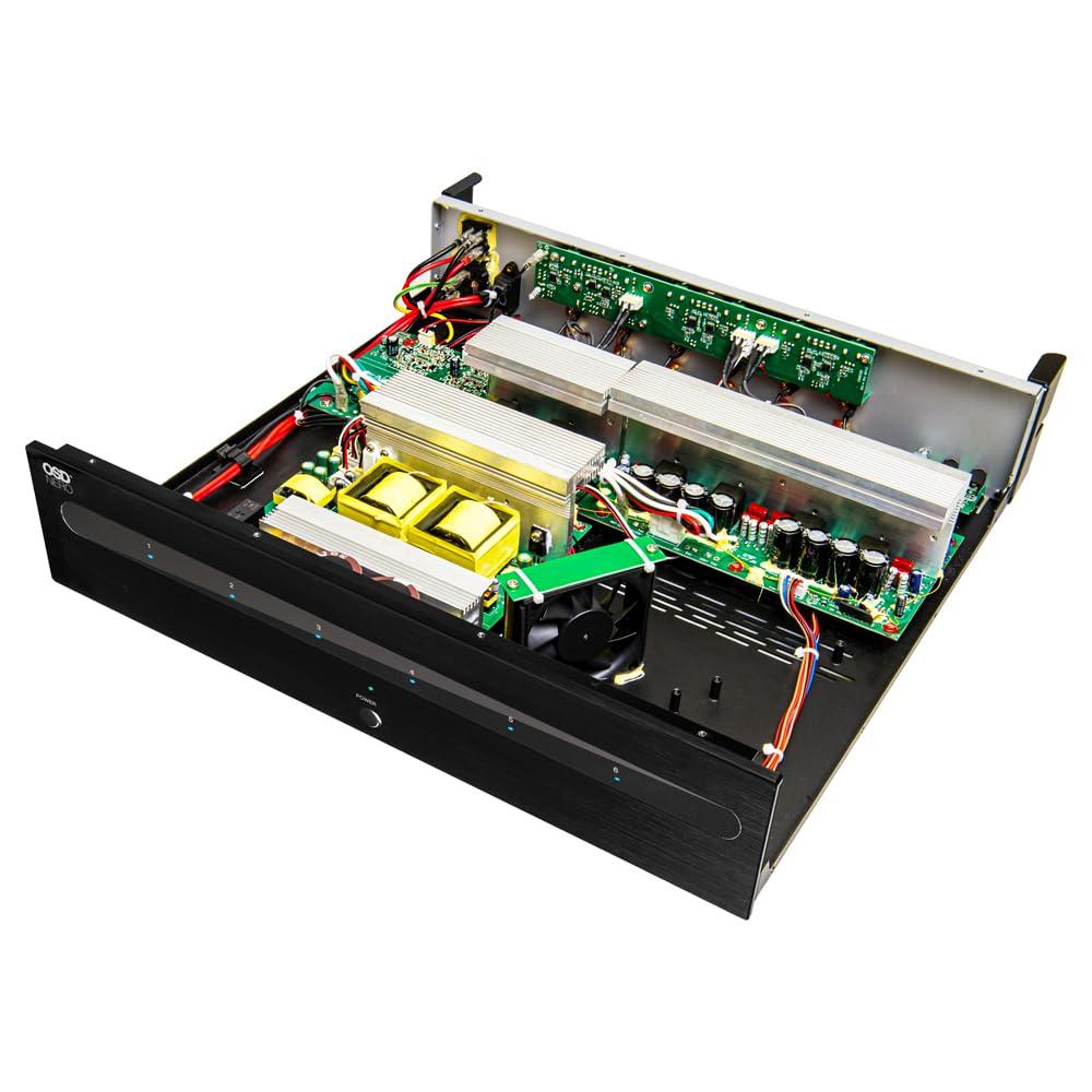 OSD Audio OSD 6X 175W Home Theater Amplifier Highly Flexible, High Power Bridging with Passive Subwoofer Controls, 105 dB SNR