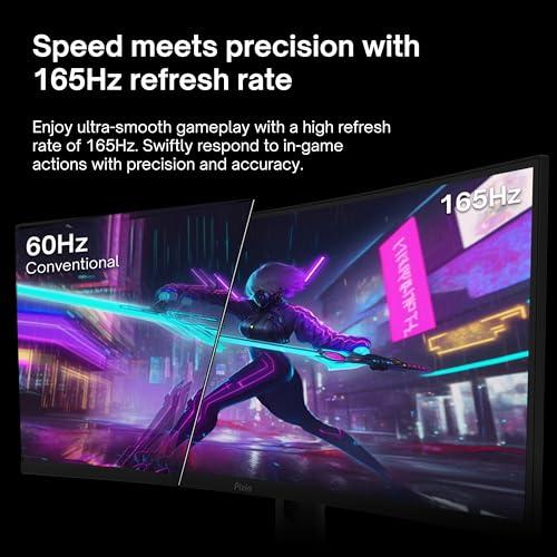 Pixio Pixio PXC325 32 inch 165Hz Refresh Rate FHD 1080p Resolution 1500R Curve VA Panel 1ms Response Time Adaptive Sync HDR Curved Gaming Monitor