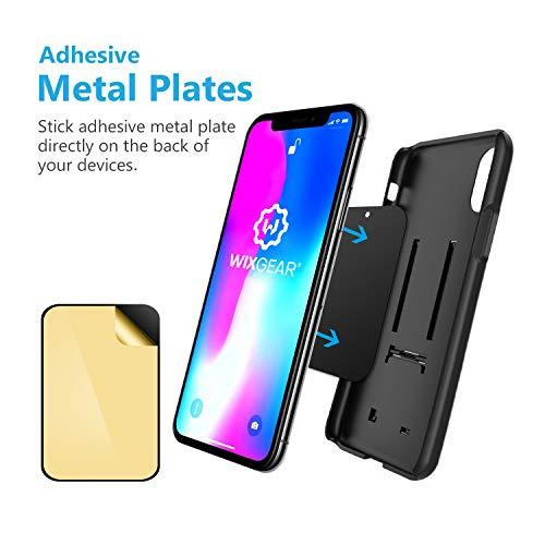 WixGear WixGear Magnetic Mount, Universal Stick-On Dashboard Magnetic Car Mount Holder, for Cell Phones and Mini Tablets with Fast Swift-snap Technology, Magnetic Cell Phone Mount