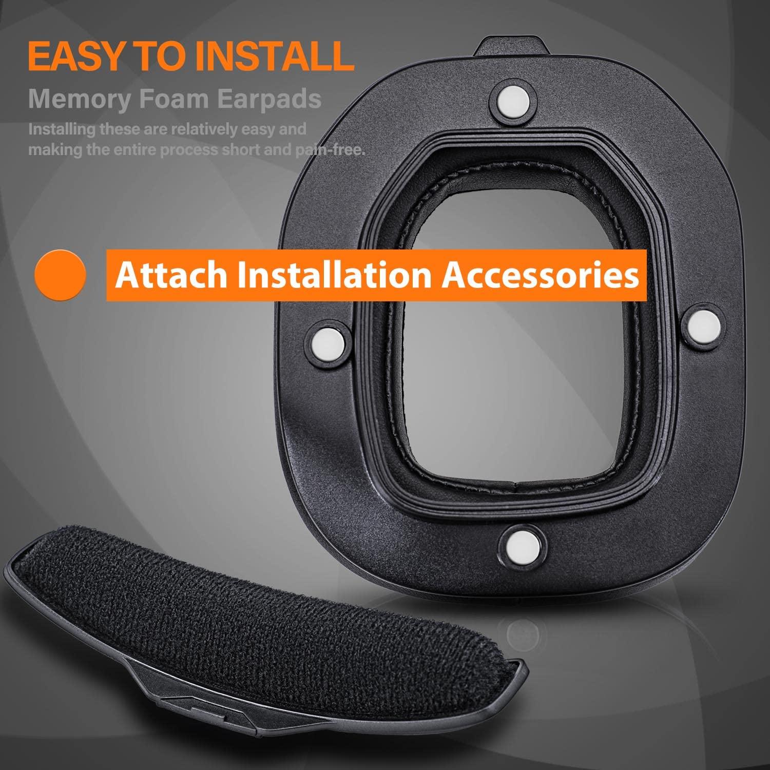 TRANSTEK A40 TR Earpads - Replacement Ear Cushions Compatible with Astro A40 tr Headset I A40 TR Mod Kit/A40 Accessories/Headband (Hybrid Soft Velour)