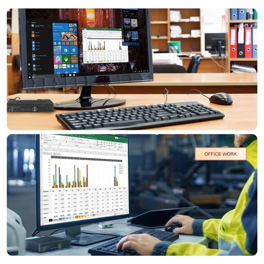 Dell Dell Mini PC Windows 11 Micro Computer OptiPlex 3060 Desktop,i7-8700T 16GB Ram 256GB M.2 NVMe M.2 SSD,AX210 Built-WiFi 6E,HDMI Dual Monitor Support,Wireless Keyboard Mouse (Renewed)