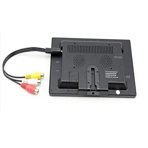 CAMECHO CAMECHO 9 Inch LCD Monitor HD Color Screen, 2 Video Input/HDMI/VGA, Support Car Backup, Mini PC Display, CCTV, Home Security, with Remote Control