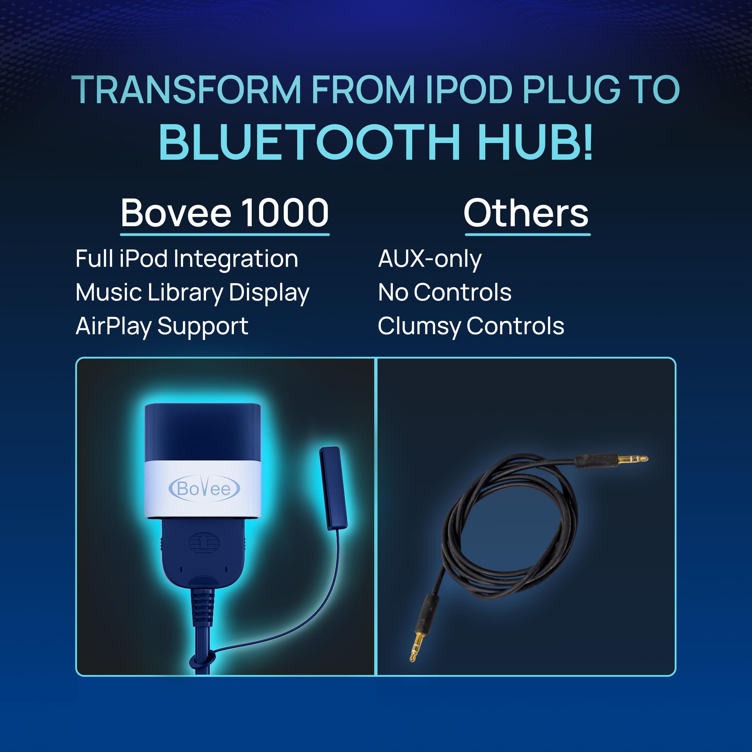 Bovee Bovee 1000 - Wireless Music Interface Adaptor Compatible with Audi, Mercedes, and Volkswagen car kit with 30 pin iPod Connector - Compatible with iPhone and Android