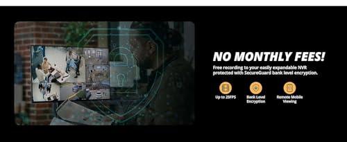 Defender Defender AI Powered Sentinel 4K Wired PoE Security Camera System with 12TB 16Ch NVR, 16 Outdoor Surveillance Metal 8MP/4K Cameras, Smart AI Human Detection, Blue-Red Flashing Deterrence, Mobile App